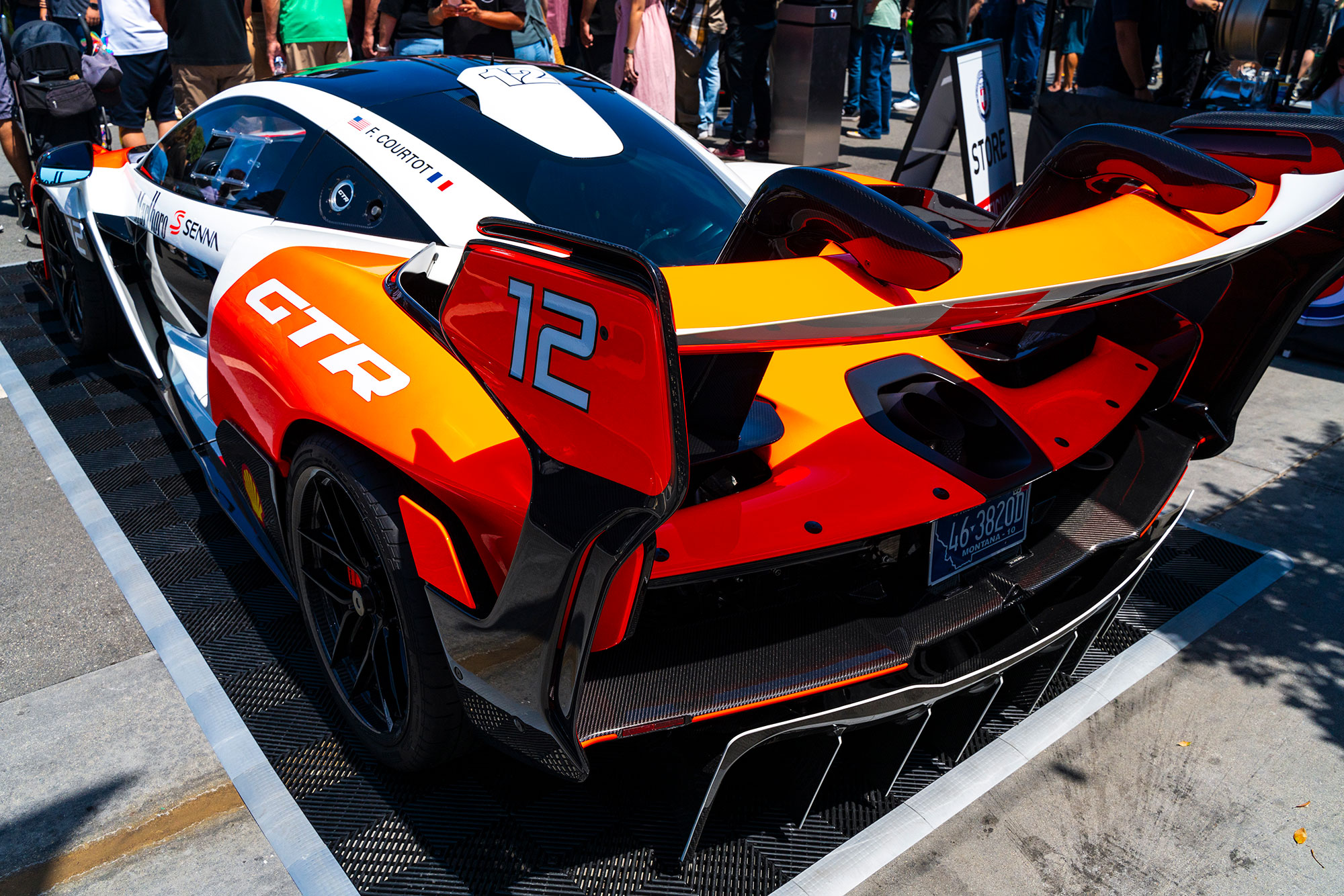 Rear view of McLaren Senna GTR